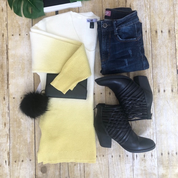 NWT Vylette Dip-Dye Design Sweater  Side Slits - Picture 2 of 8